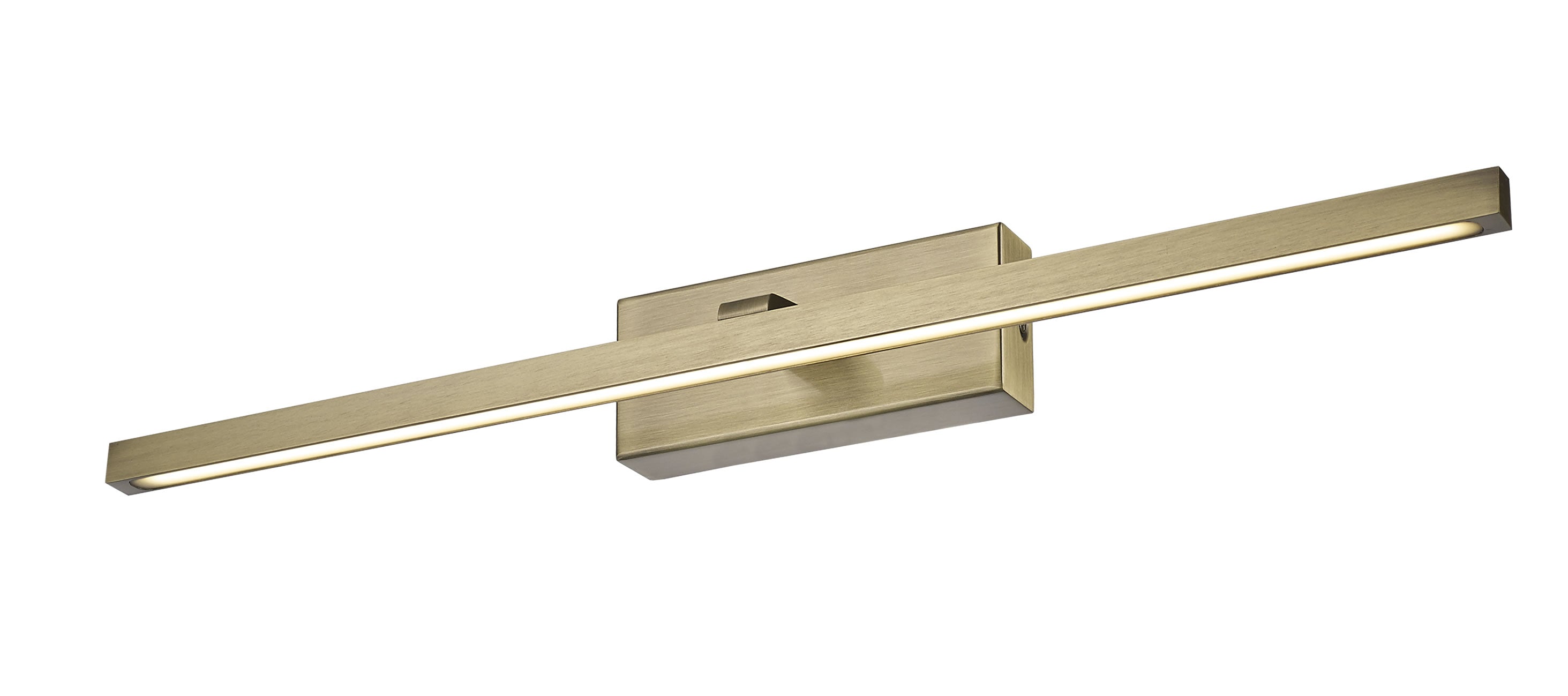 Wall Int S/M 12W Linear Ant Brass Tri Dim Fr Diffuser L530 mm 1150Lm