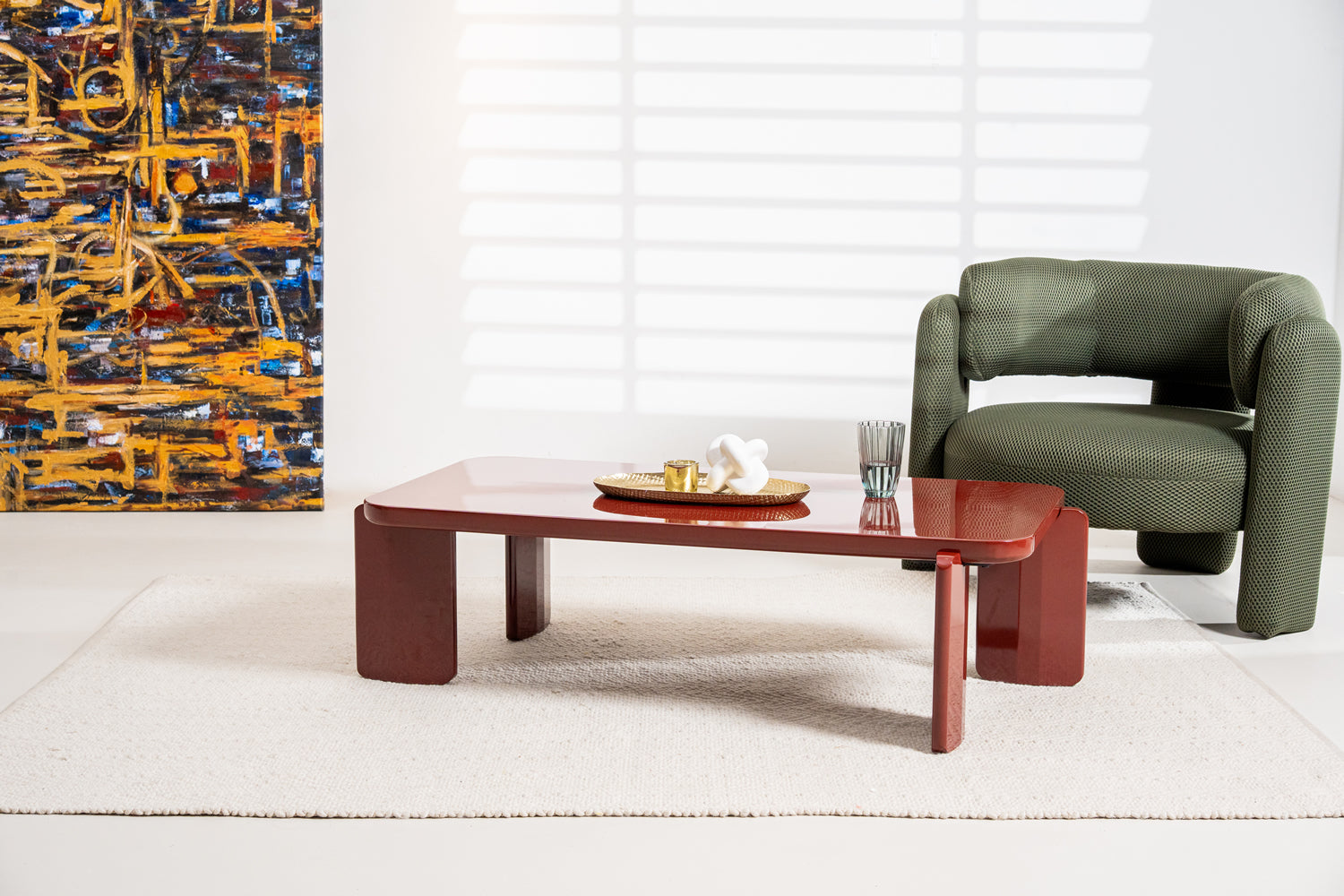 Lucky Coffee Table - Red Gloss