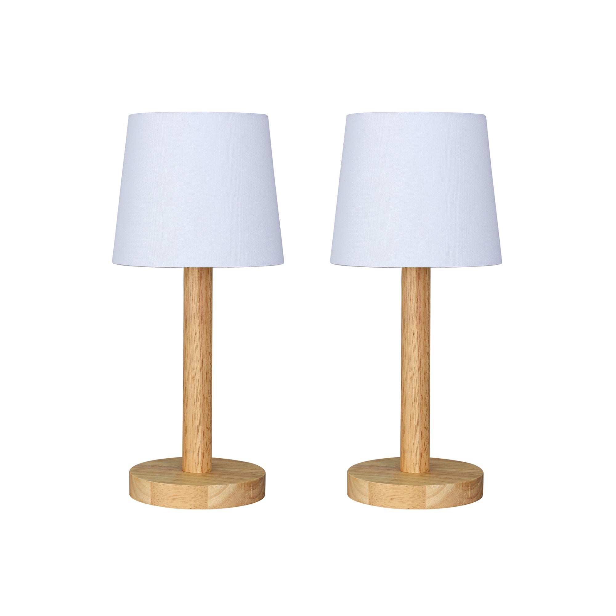 Sandy Wooden Table Lamp (Set of 2)
