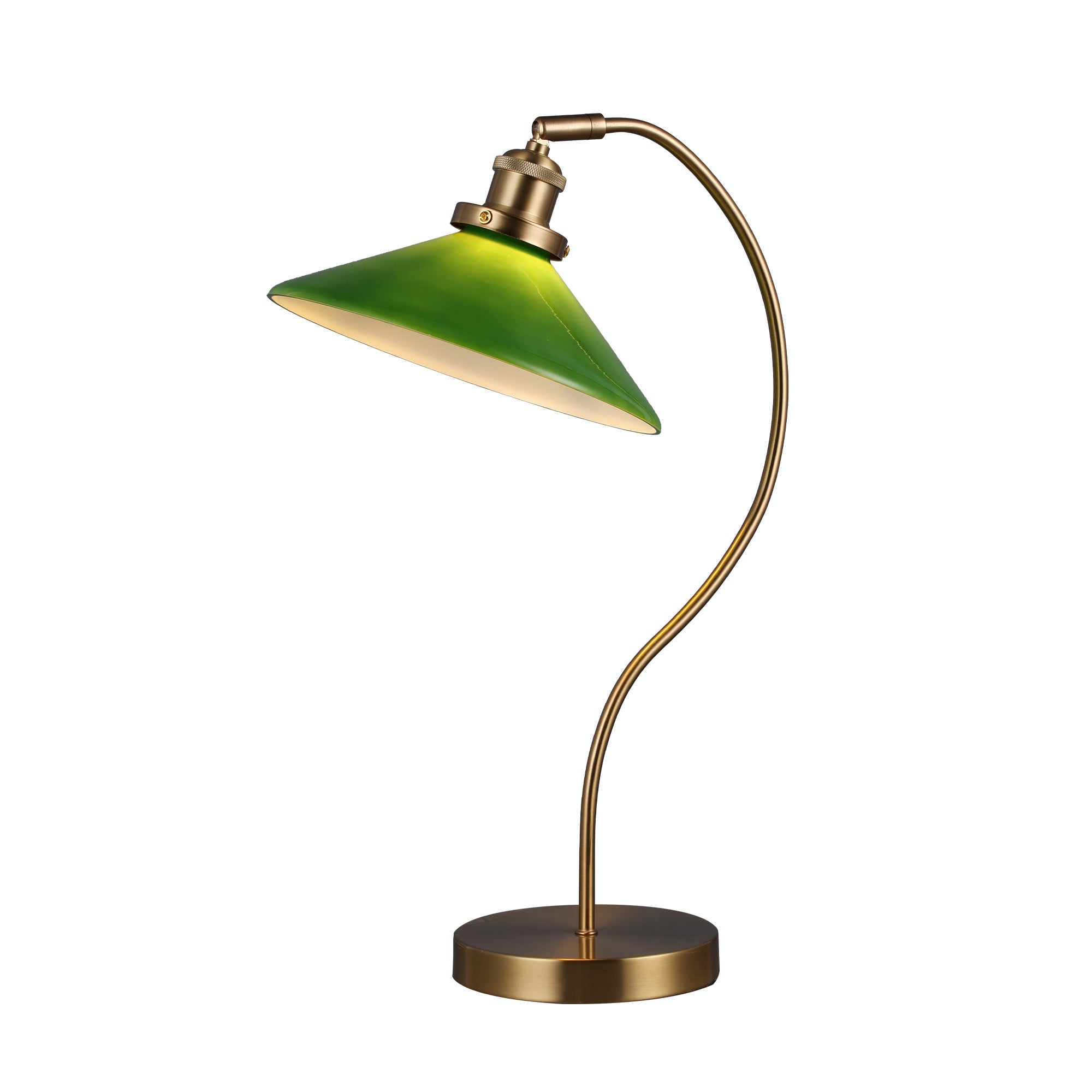 Gemma Glass Table Lamp - Green