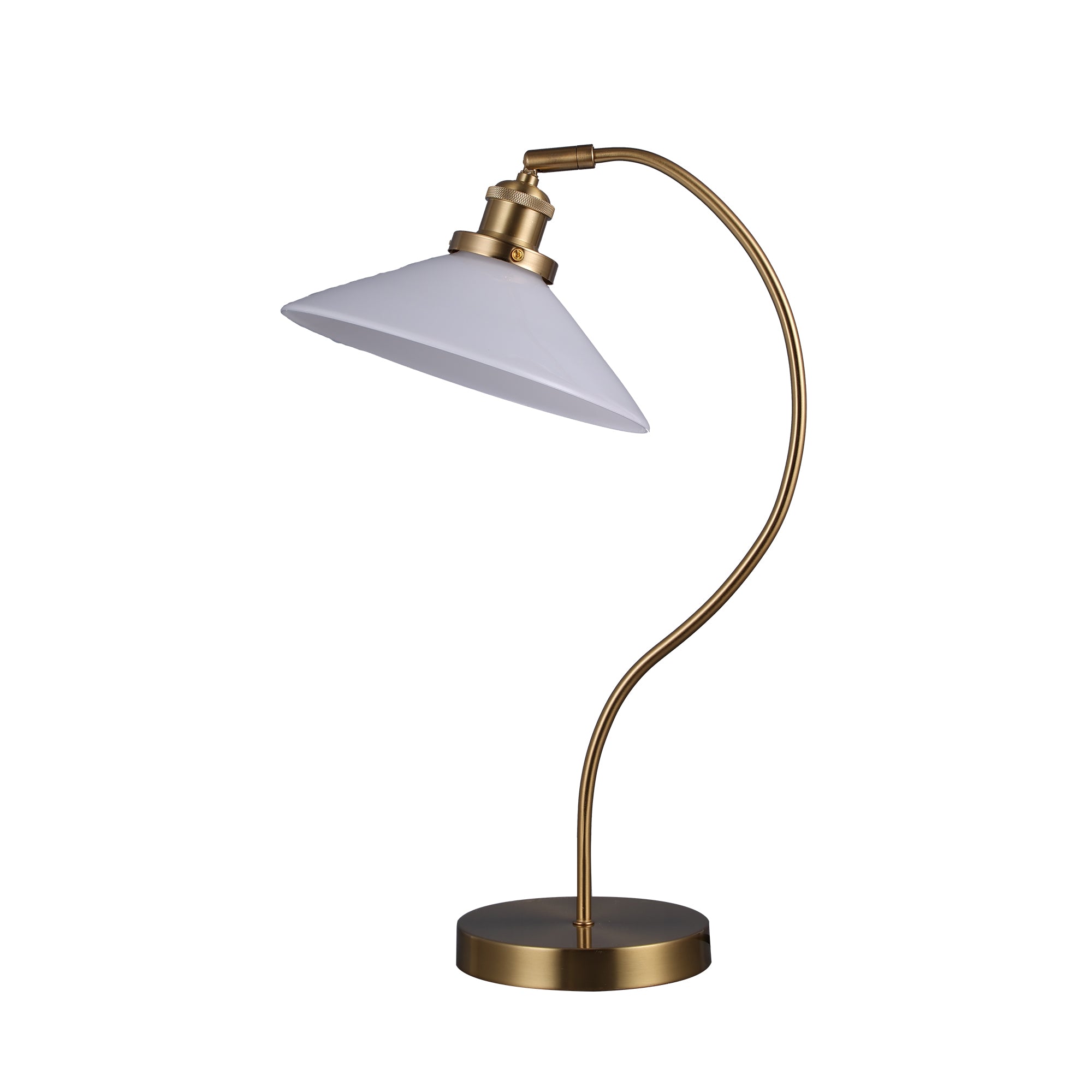 Gemma Glass Table Lamp - White