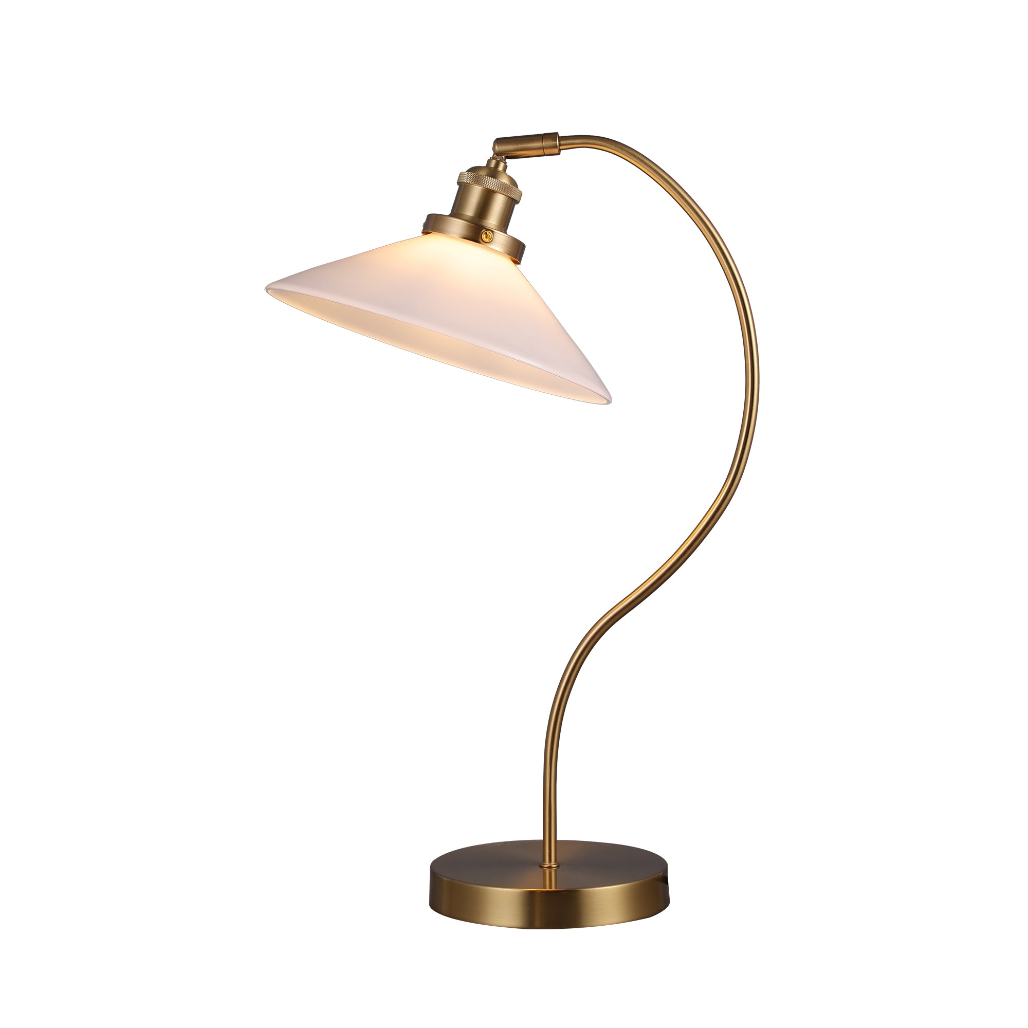 Gemma Glass Table Lamp - White