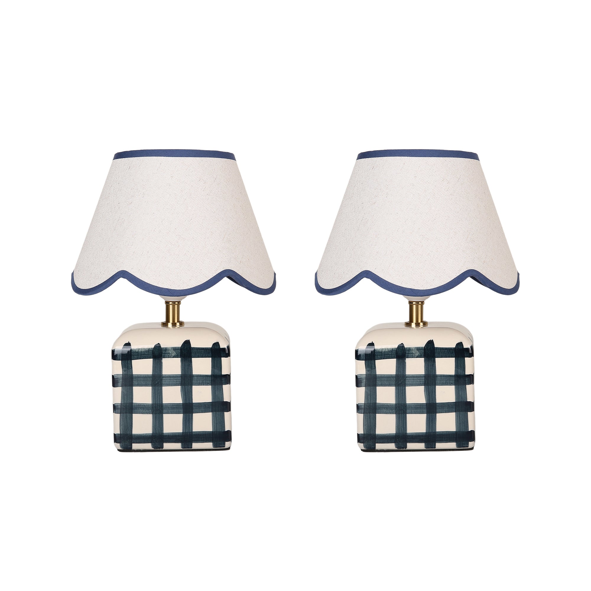 Romy Ceramic Table Lamp Blue - (Set of 2)