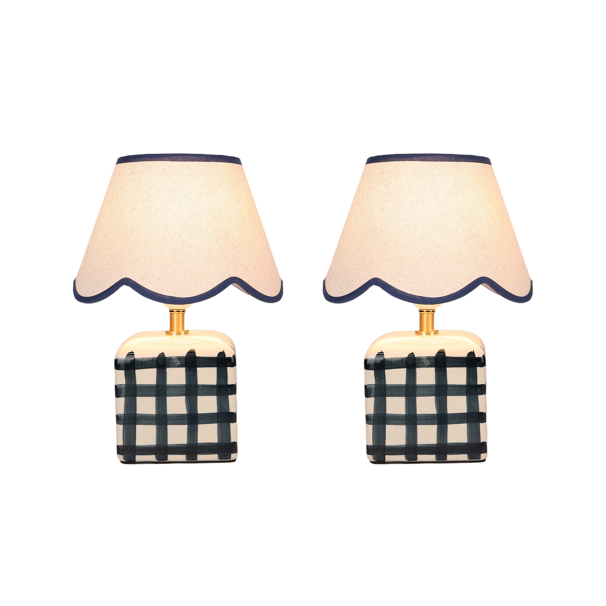 Romy Ceramic Table Lamp Blue - (Set of 2)