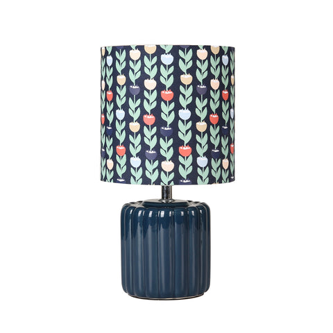 Cyra Ceramic Table Lamp - Blue