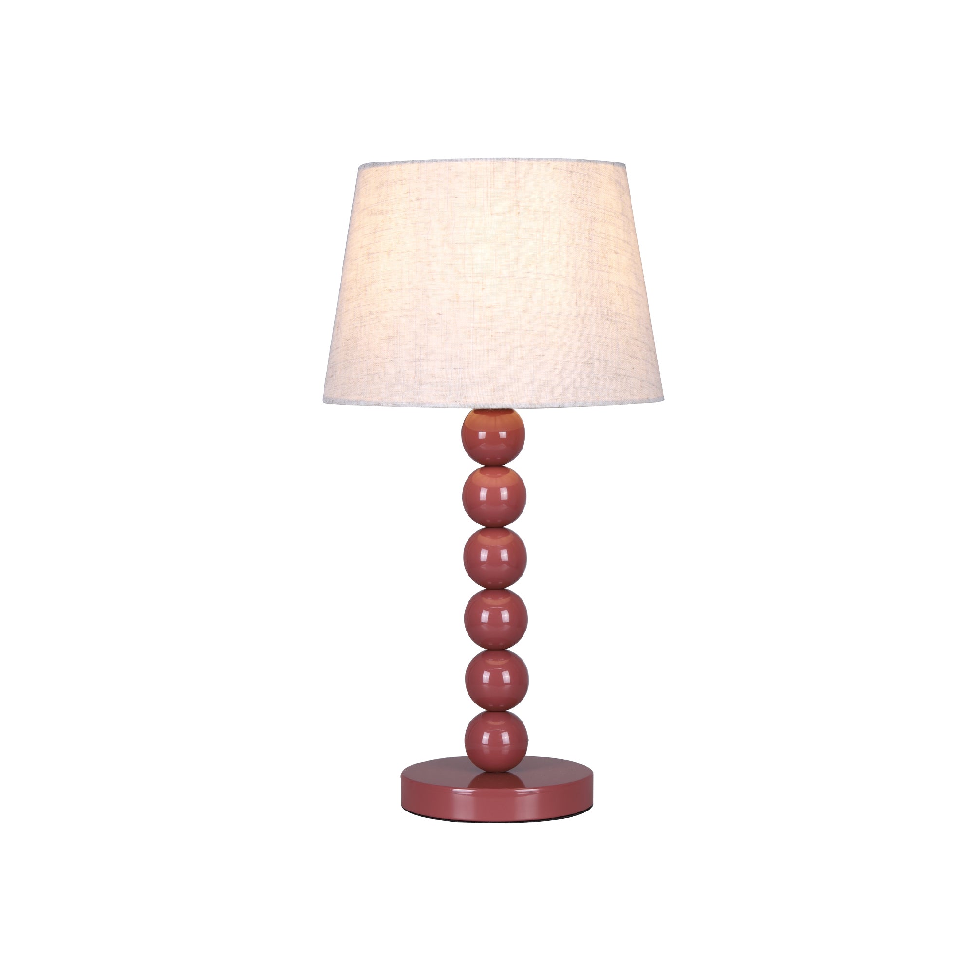 Pearl Orb Table Lamp - Rust