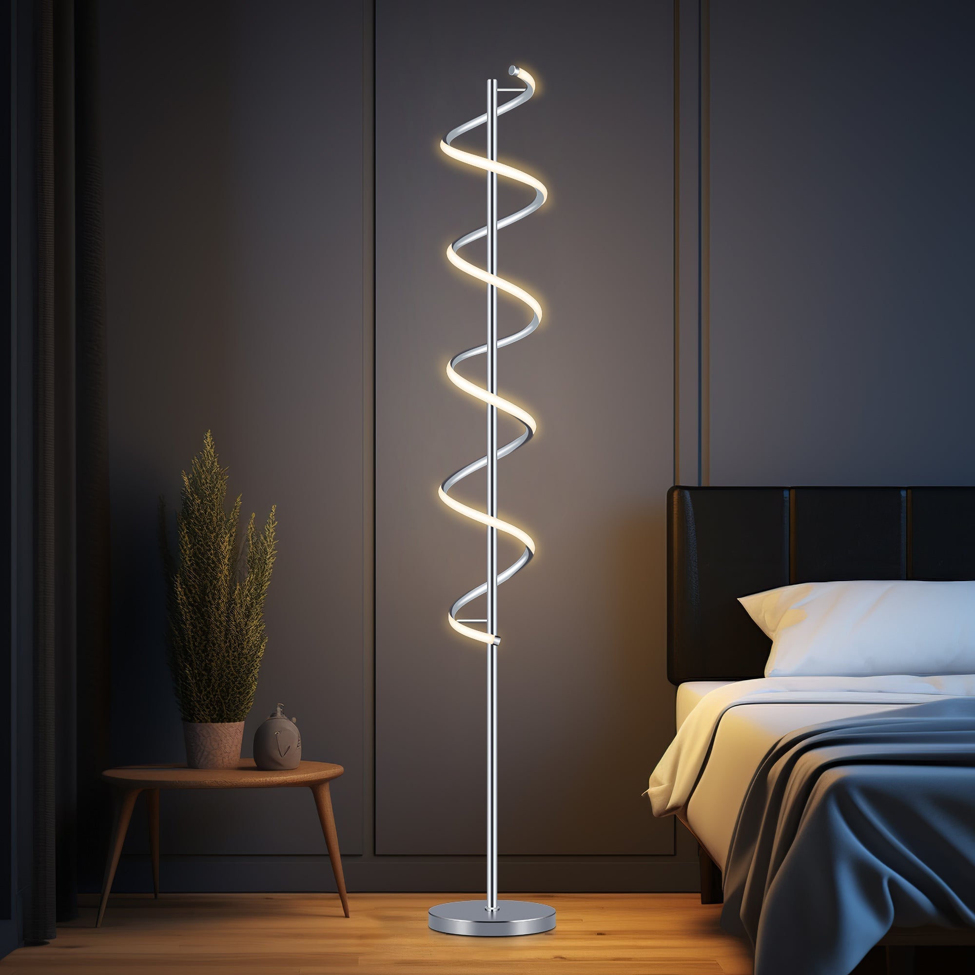 Cirrhi LED Floor Lamp - Chrome