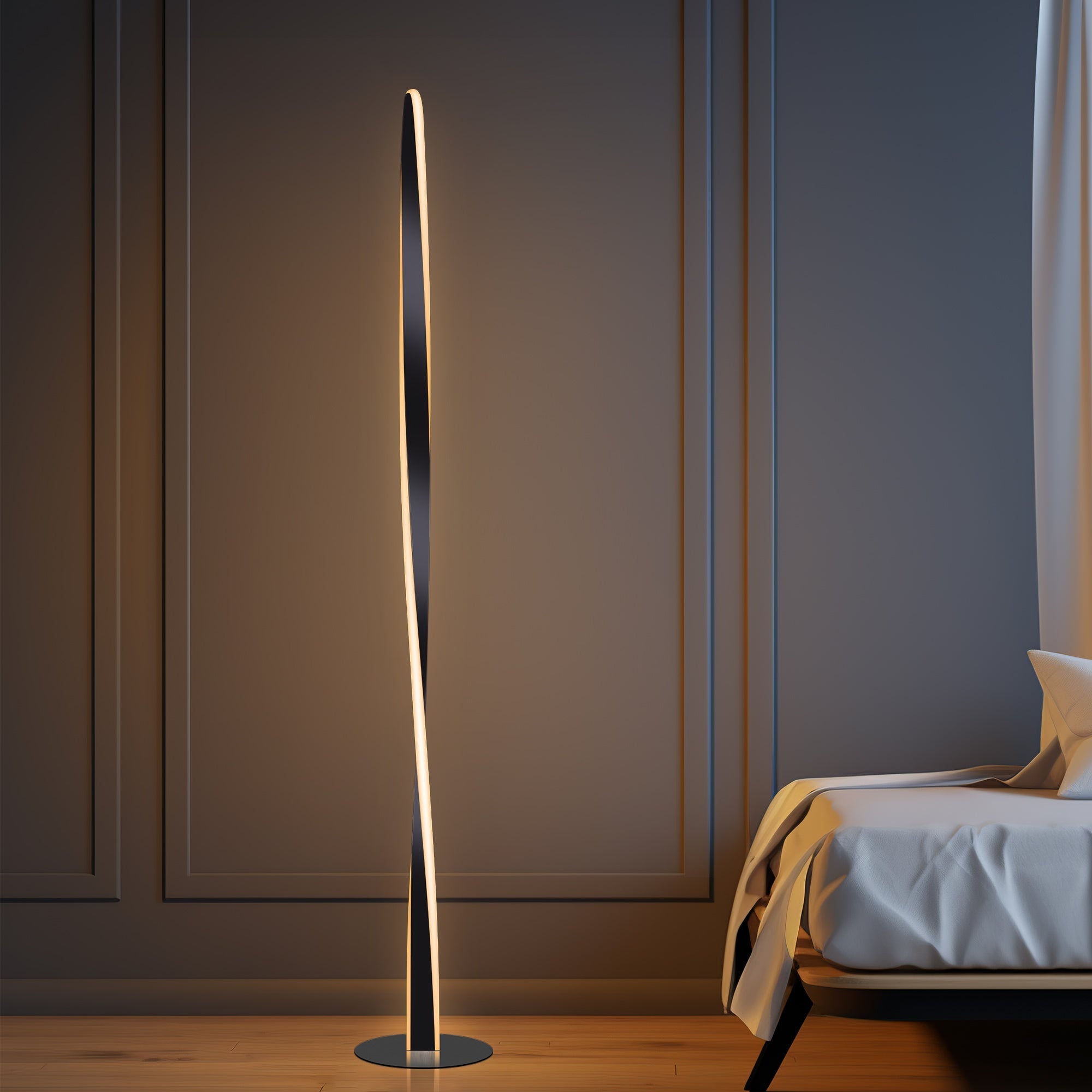 Enhalus LED Floor Lamp - Black