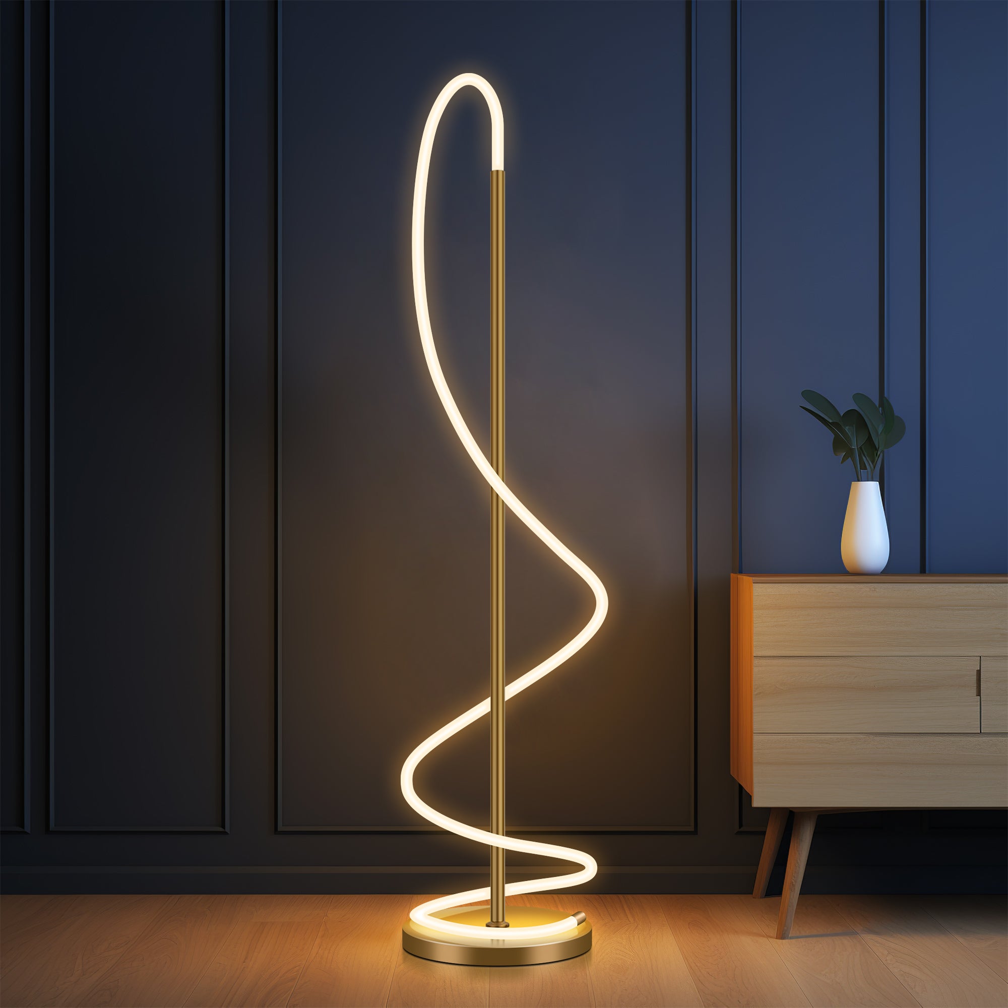 Lyona LED Floor Lamp - Gold