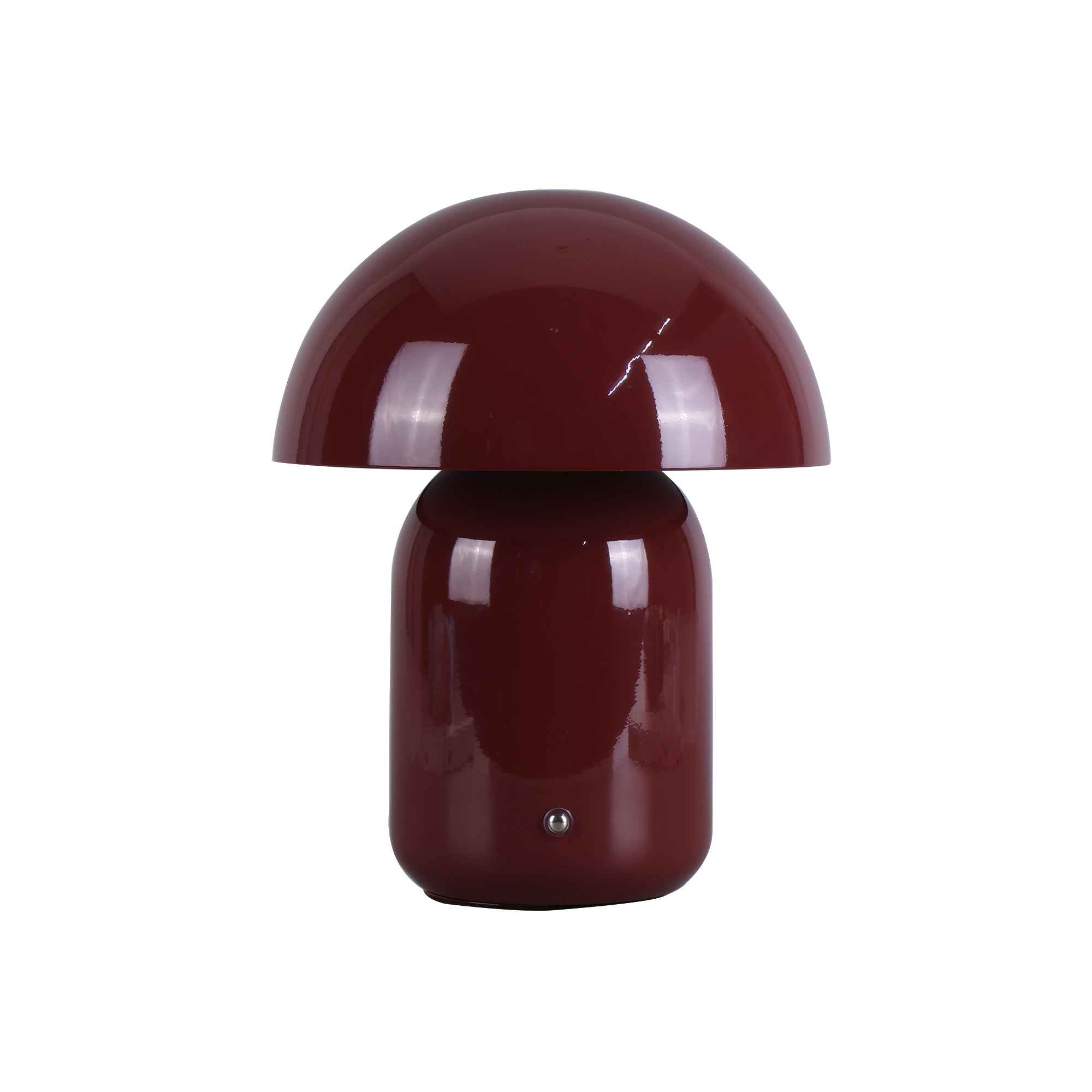 USB Rechargeable Mushroom LED CCT Dimmable Touch Table Lamp - Brick Red
