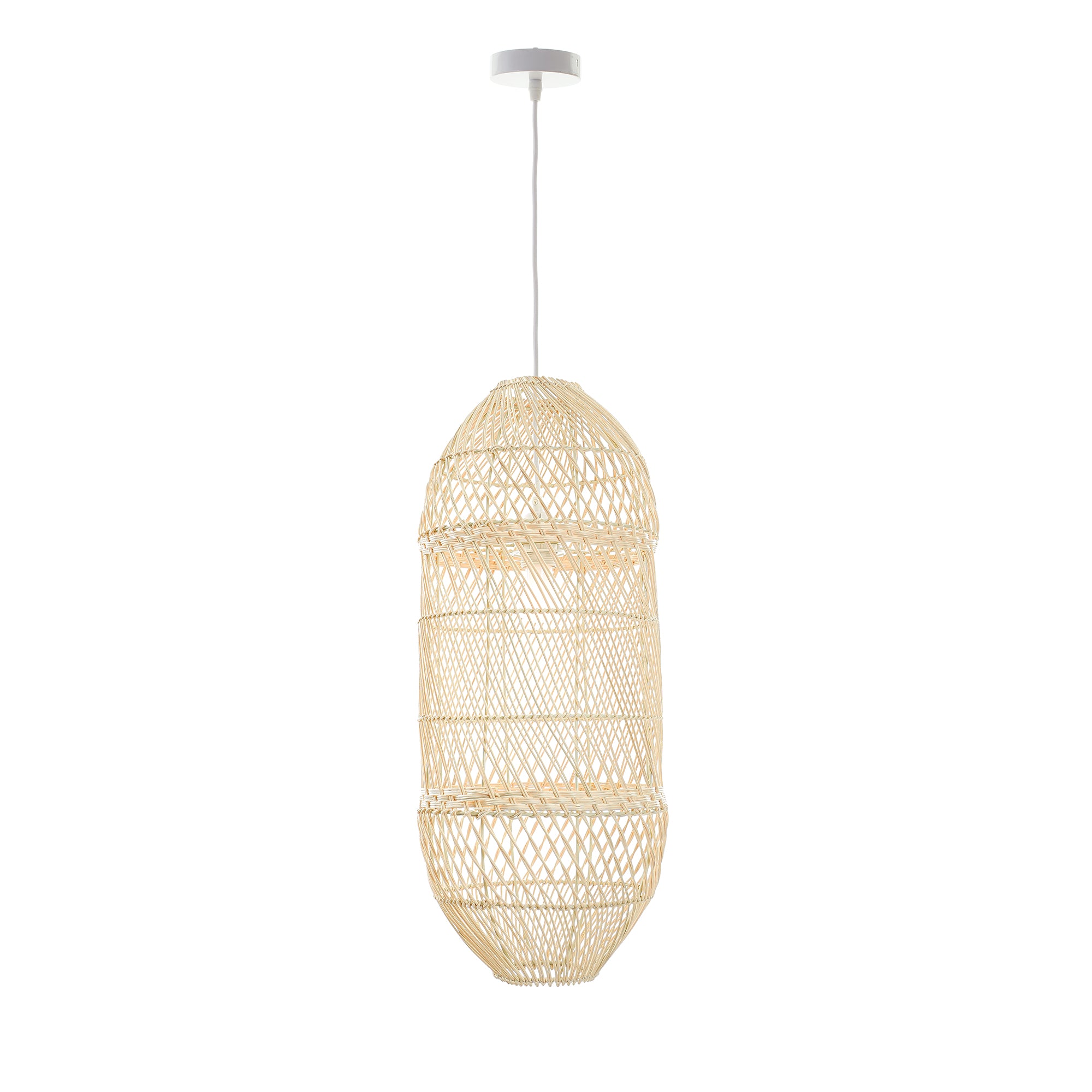 Zinnia Rattan Pendant Light - Large
