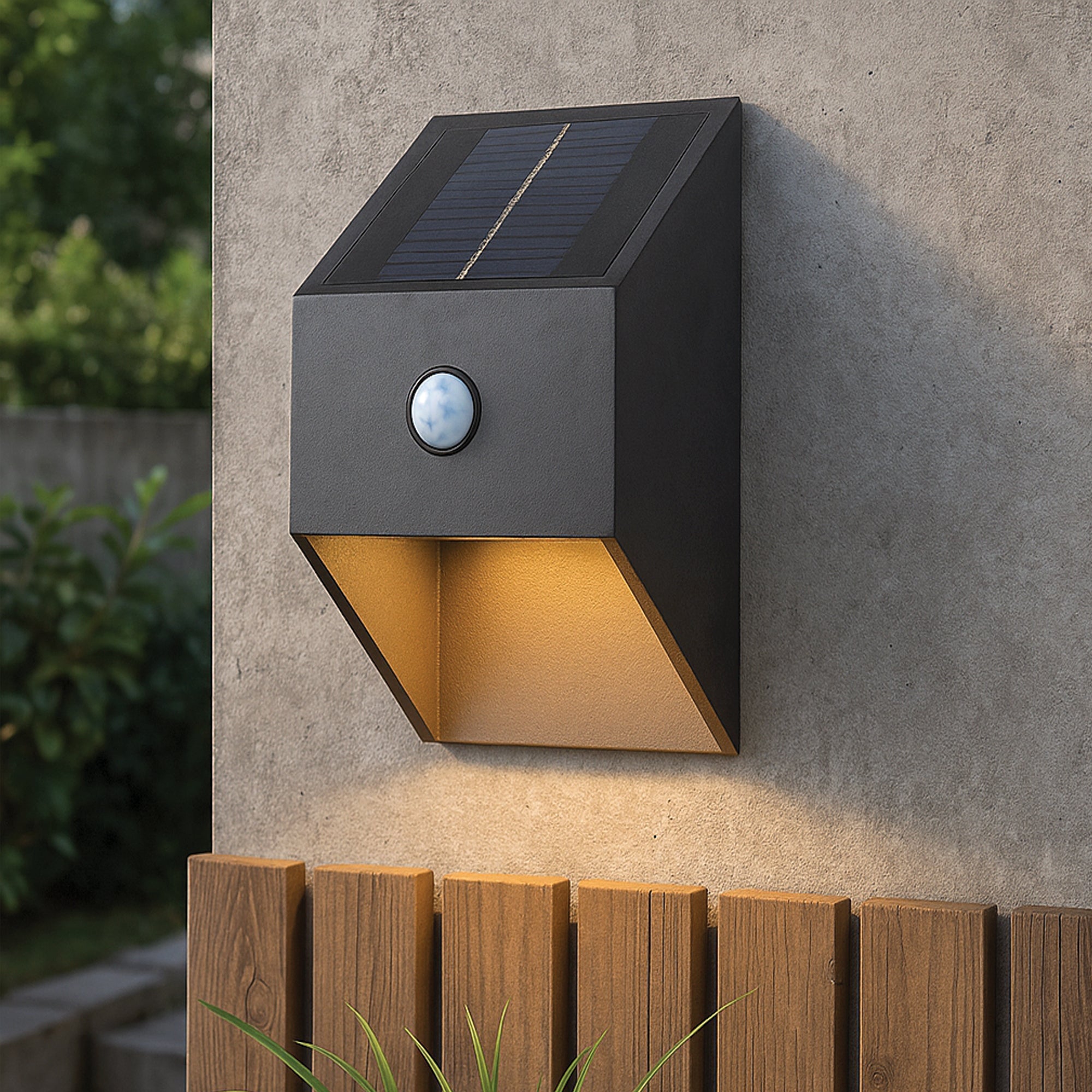 Velto Solar LED Outdoor Wall Light with PIR Sensor