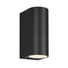 Olaris 2lt Up/Down Outdoor Wall Light - Black