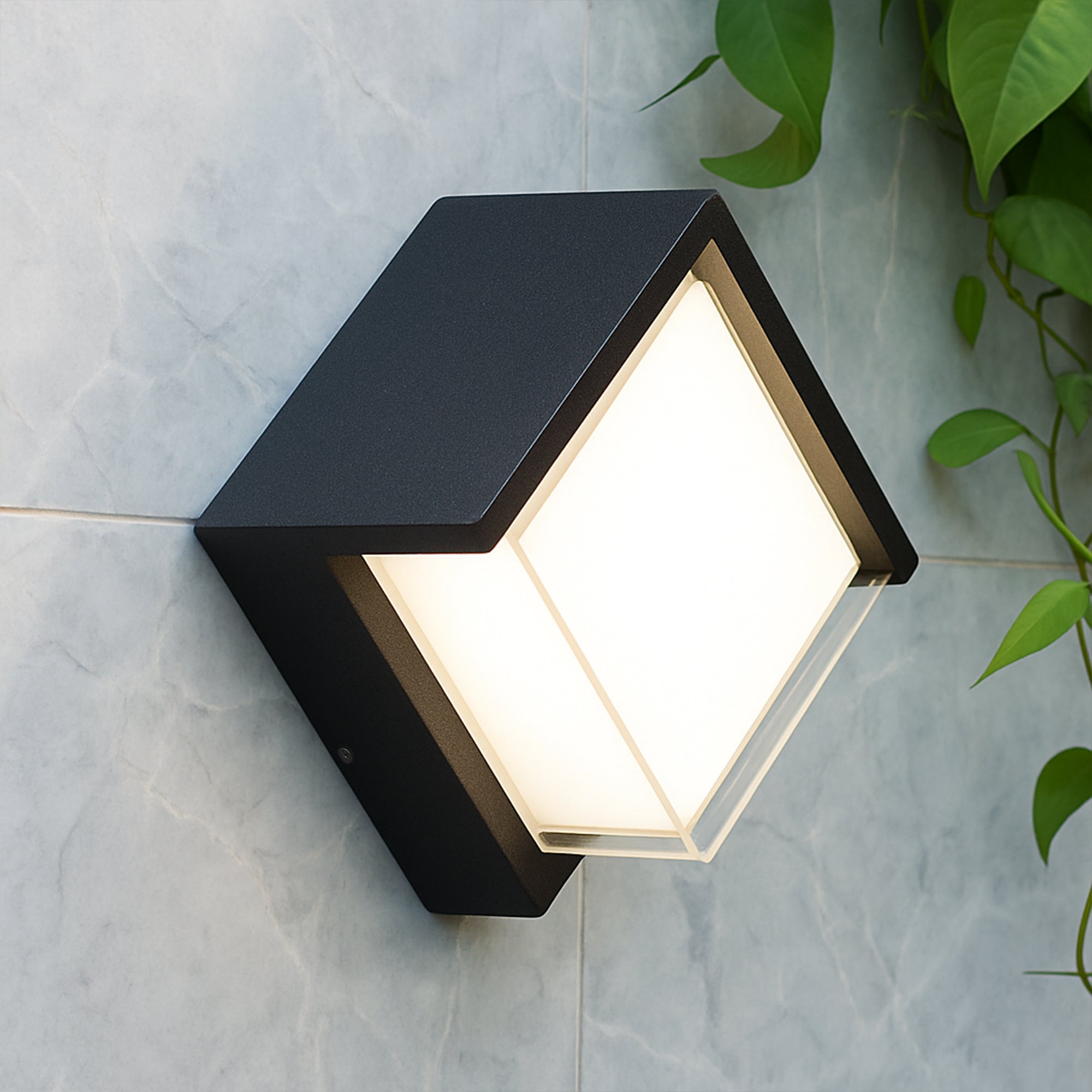 Tivor Square CCT LED Outdoor Wall Light