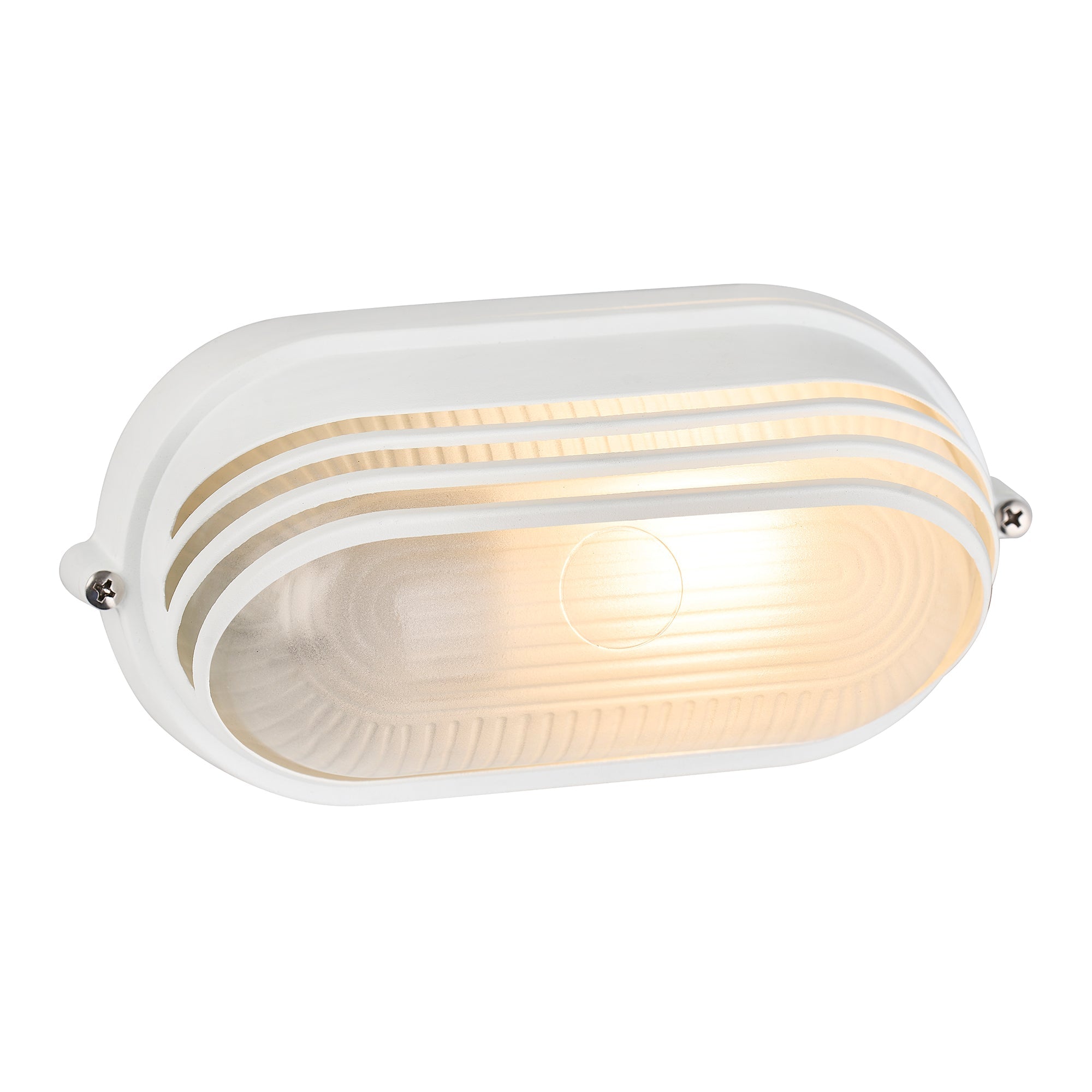 Virell Oval Louvered Outdoor Bunker - White