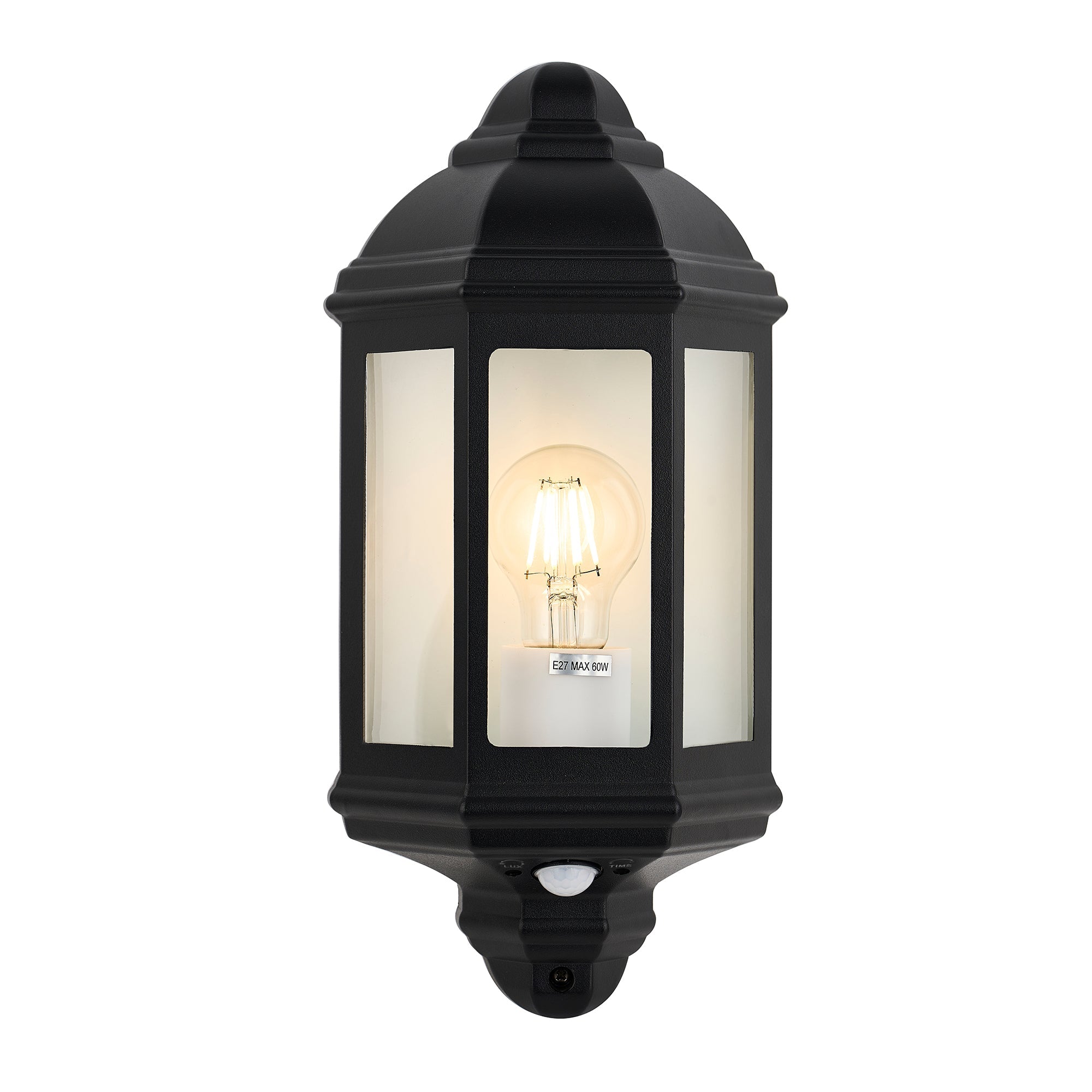 Avara Outdoor Wall Sconce With Sensor - Black