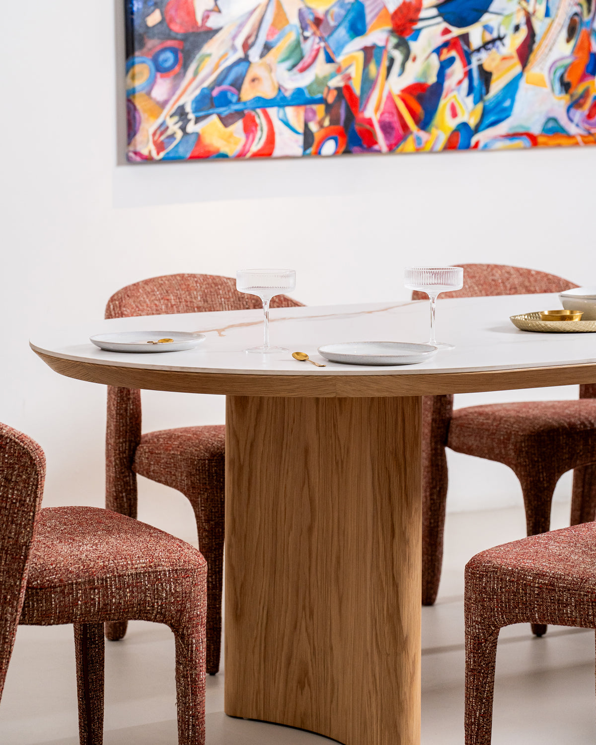 Lucerne Dining Table Natural With Ceramic