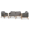 Varela 4pcs Outdoor Lounge Set - Light Brown