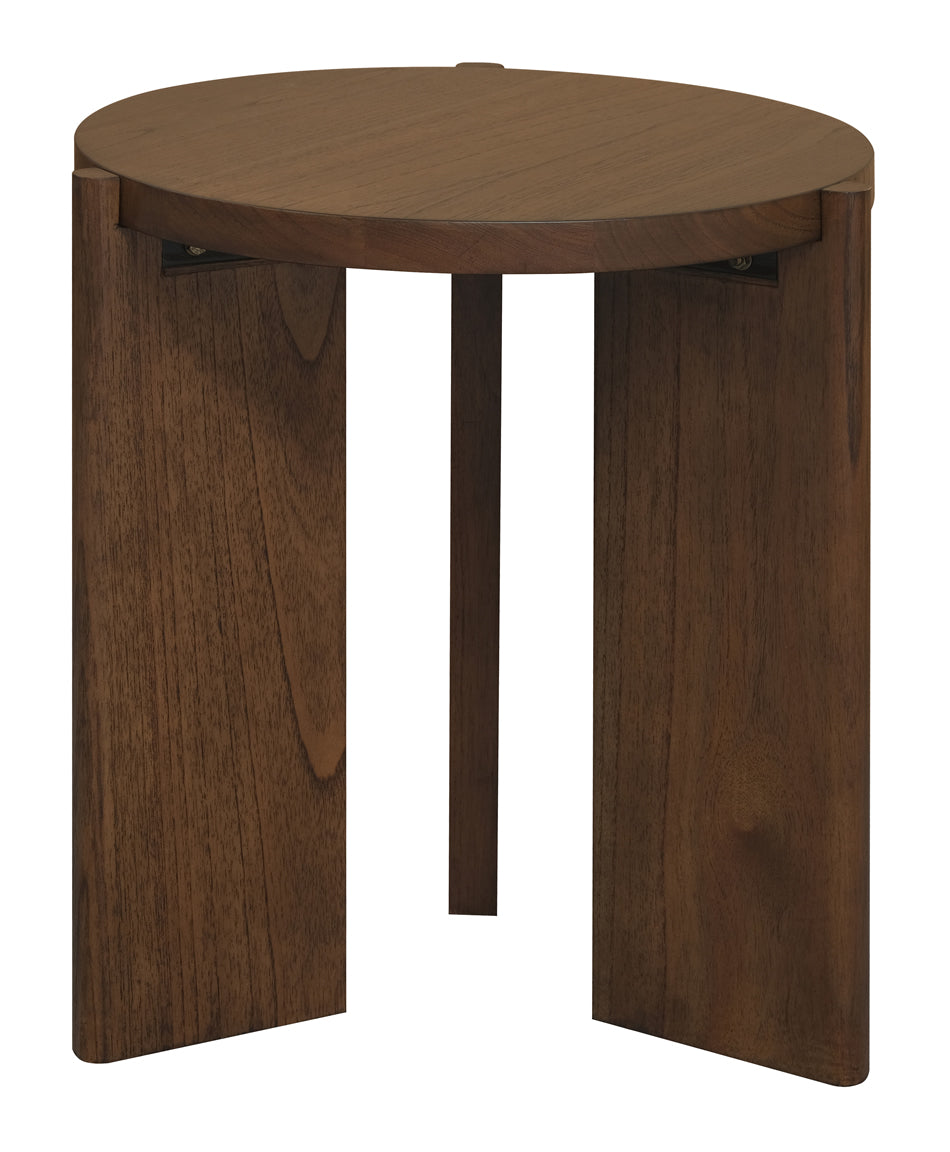 Apollo Round Side Table - Walnut