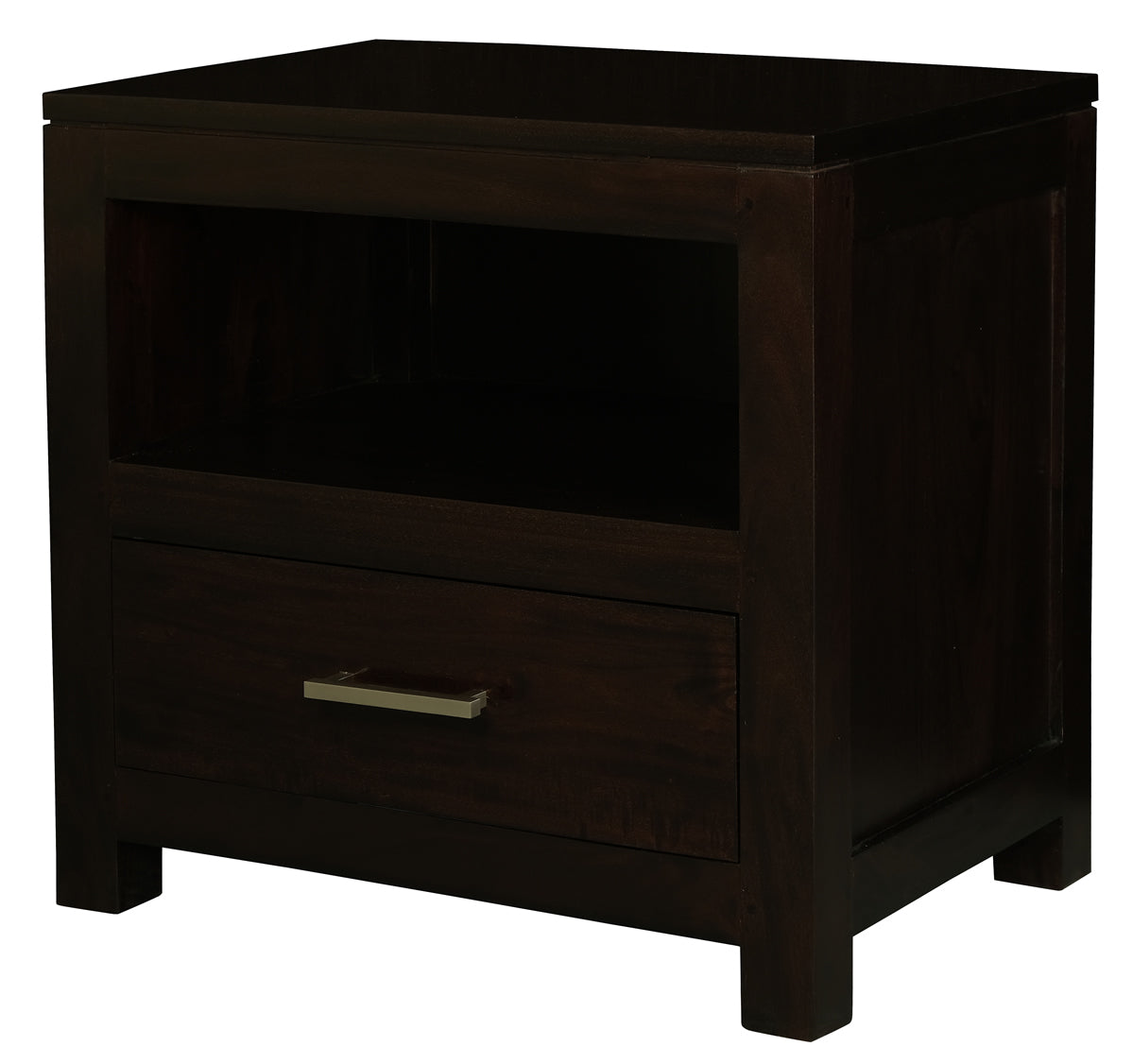 Paris 1 Drawer Lamp Table - Chocolate