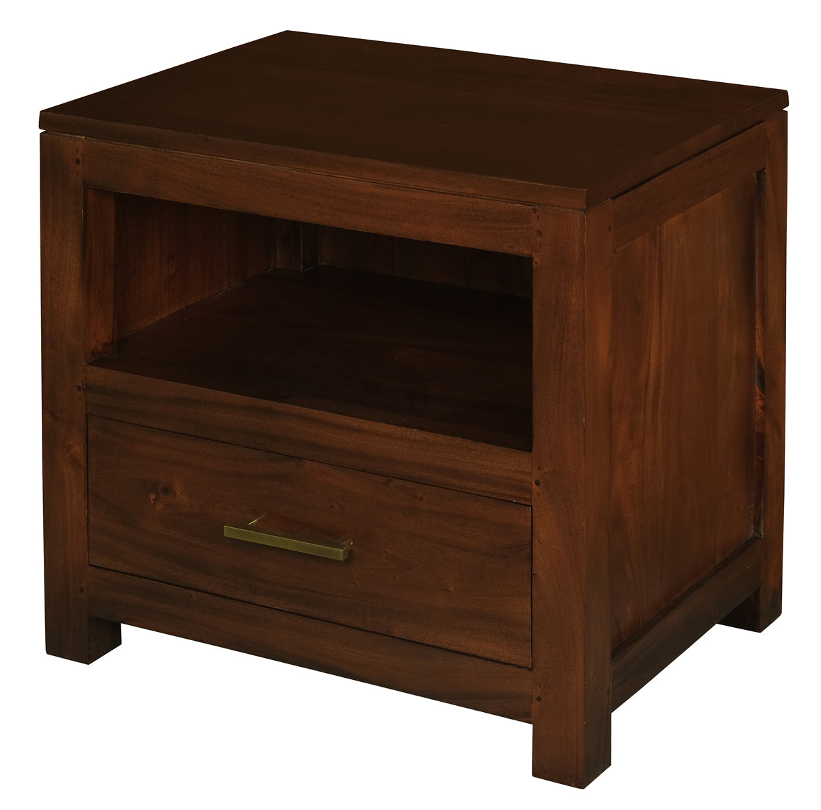 Paris 1 Drawer Lamp Table - Mahogany