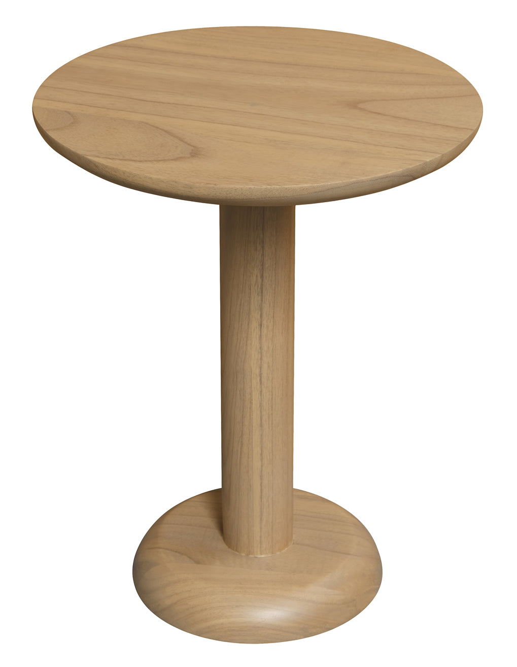 Oslo Round Solid Mindi Lamp Table - Natural