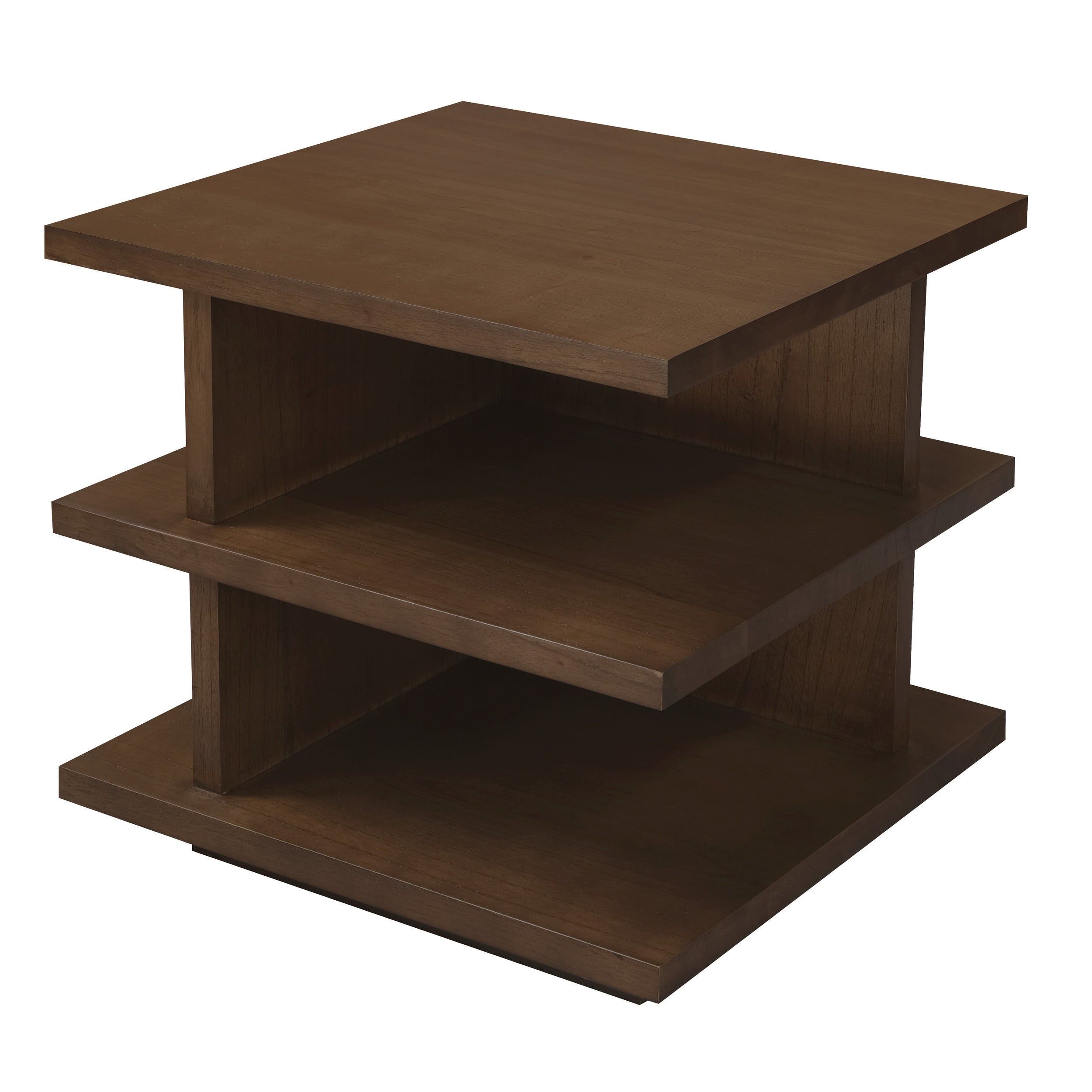Hudson Oversized Square Side Table - Walnut