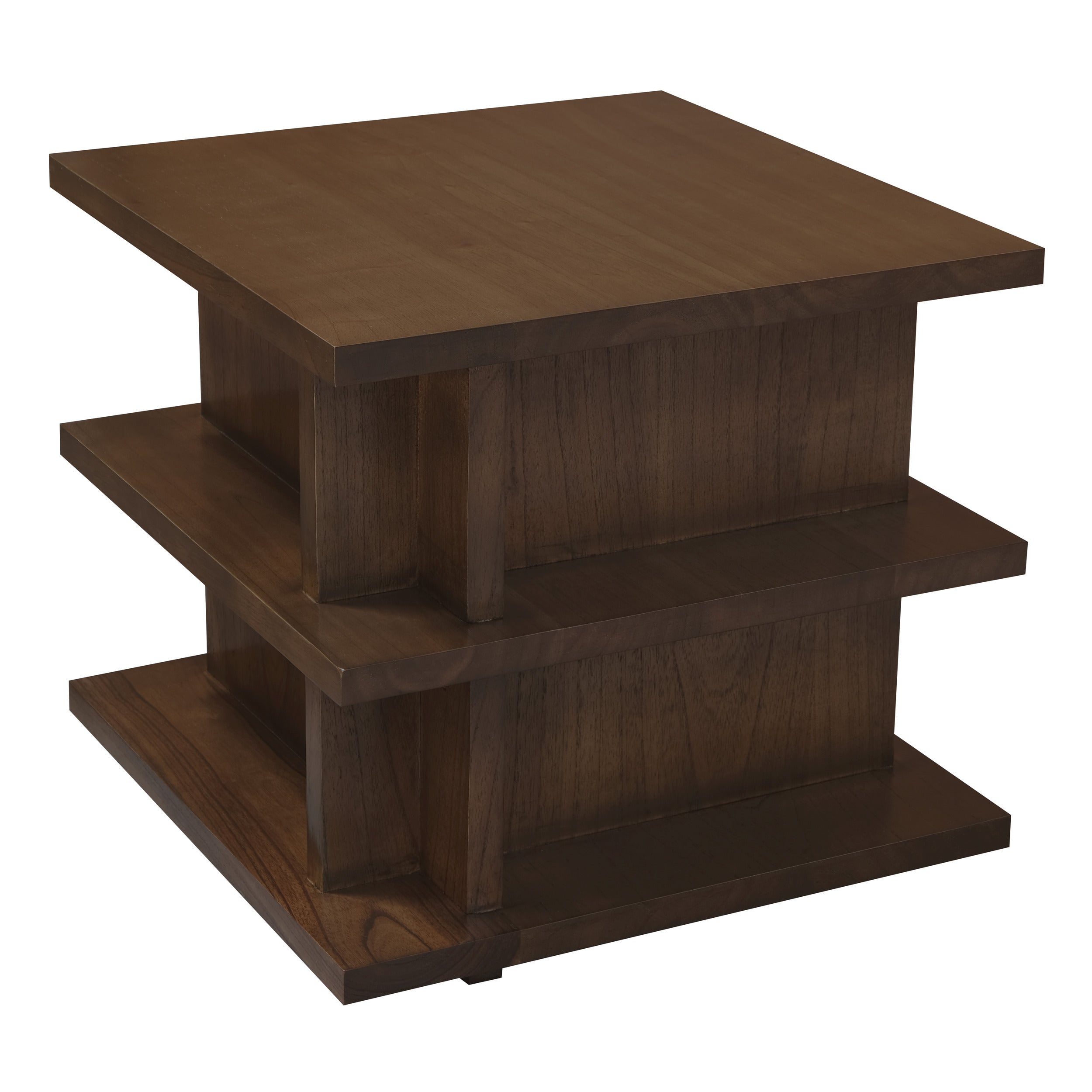 Hudson Oversized Square Side Table - Walnut