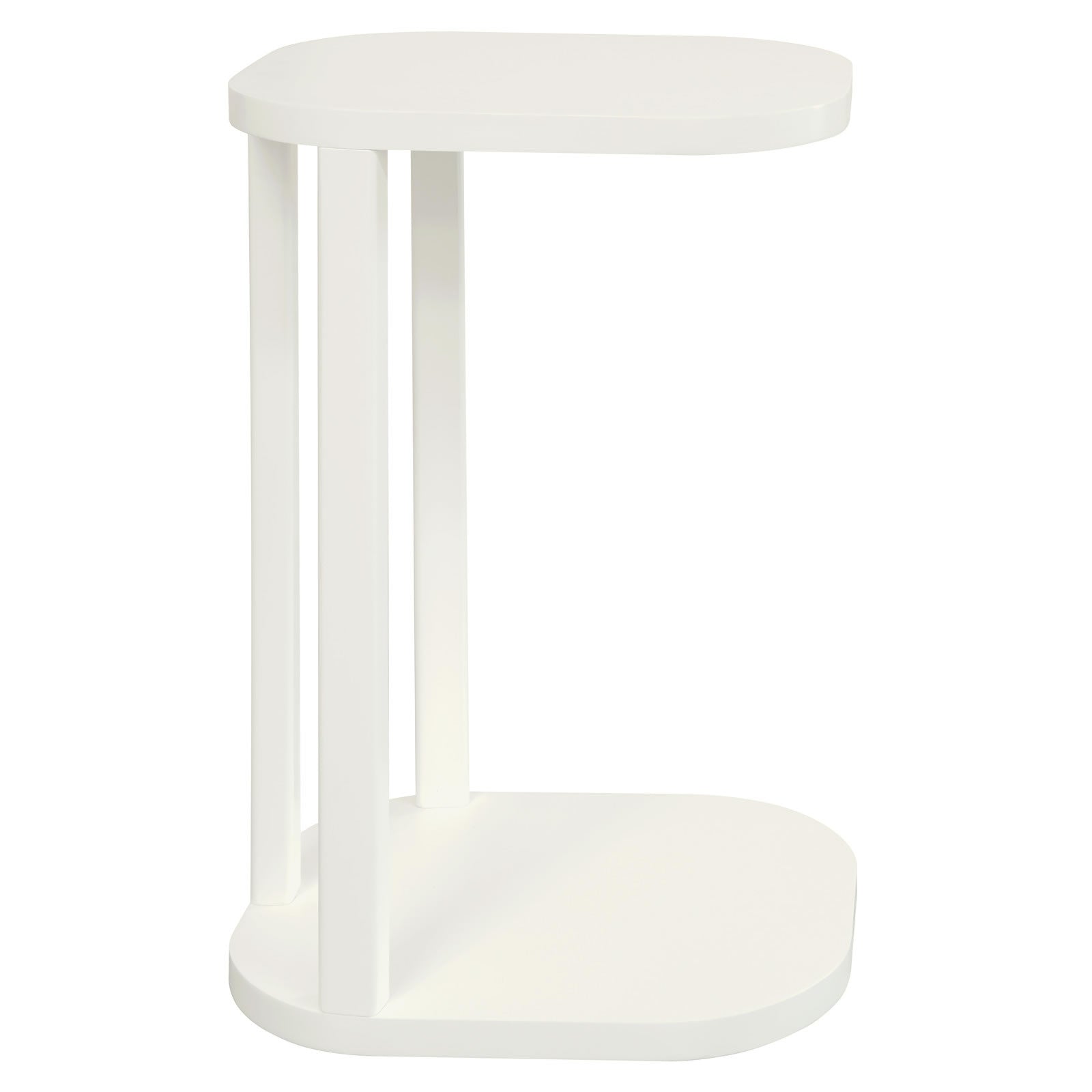 Oslo Solid Mindi Timber Side/Laptop Table - White