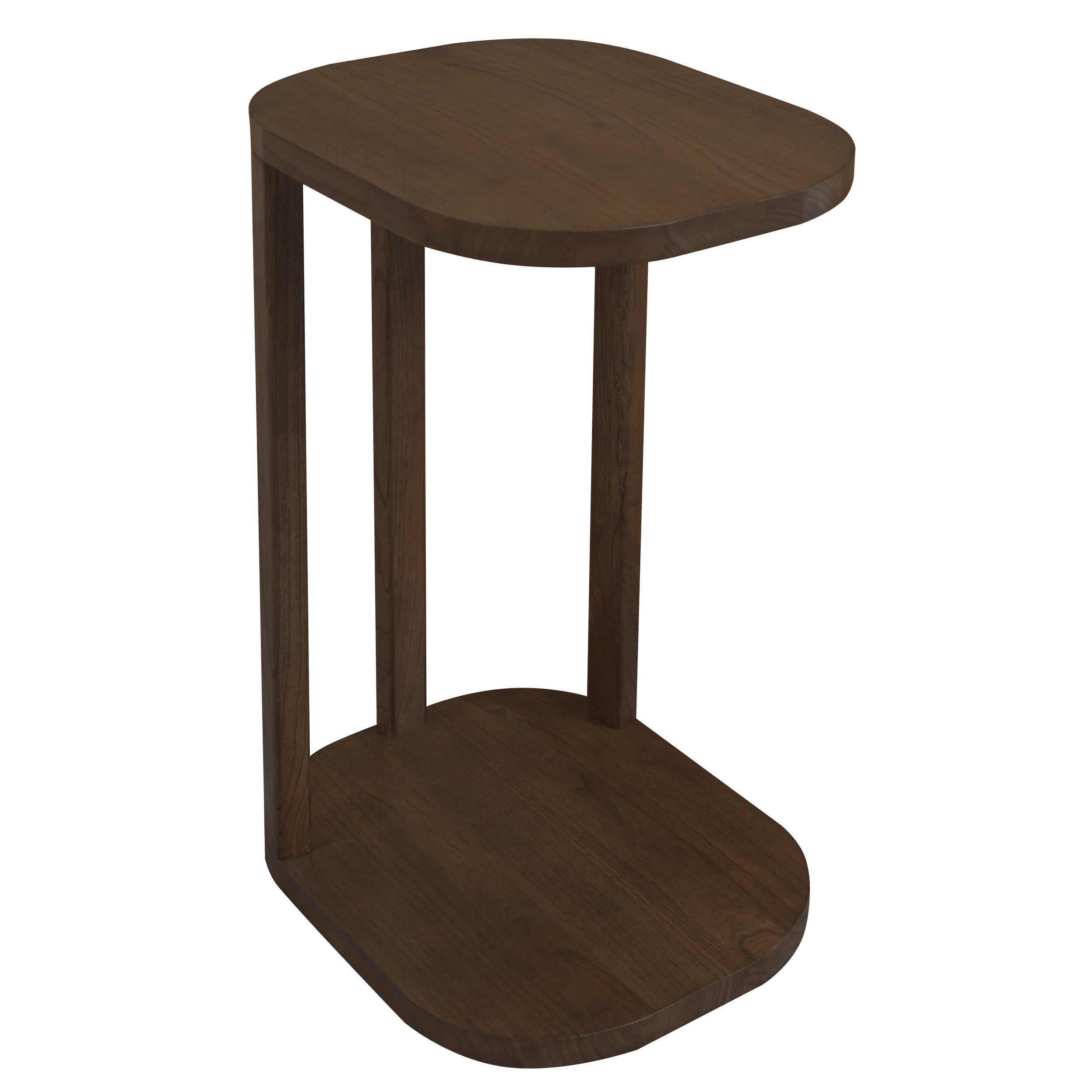 Oslo Solid Mindi Side/Laptop Table - Walnut