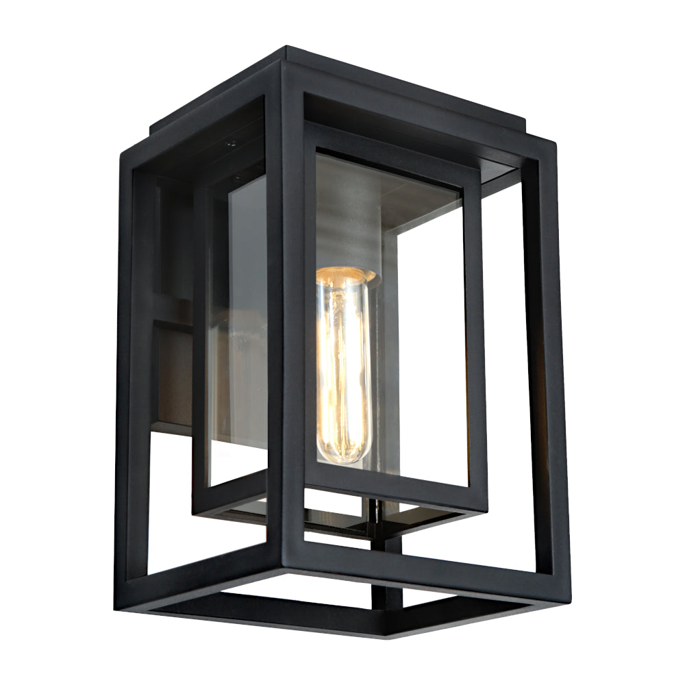 Lunn 1 Light Exterior Wall Light - Black