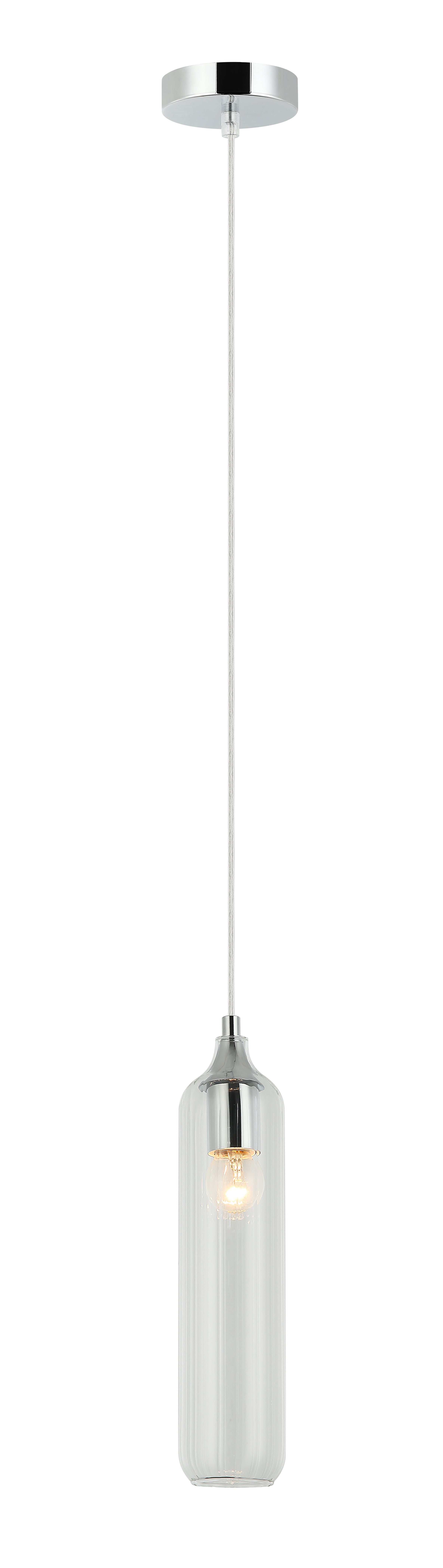 Pendant ES Clear Glass Cylinder OD 80mm
