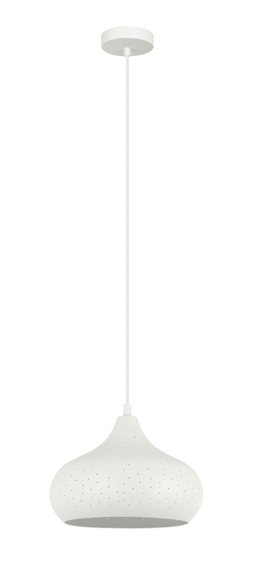 Pendant ES White Champagne Glass OD 250mm W/White Interior