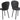 Marquise Chair Black Powdercoated Steel Legs - Charcoal Fabric