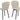Marquise Chair Black Powdercoated Steel Legs - Ivory Fabric