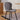 Marquise Chair Black Powdercoated Steel Legs - Grey Fabric