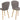Maya Chair Oak Foil Steel Legs - Grey Fabric
