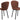 Maya Chair Black Powdercoated Steel Legs - Russet Fabric