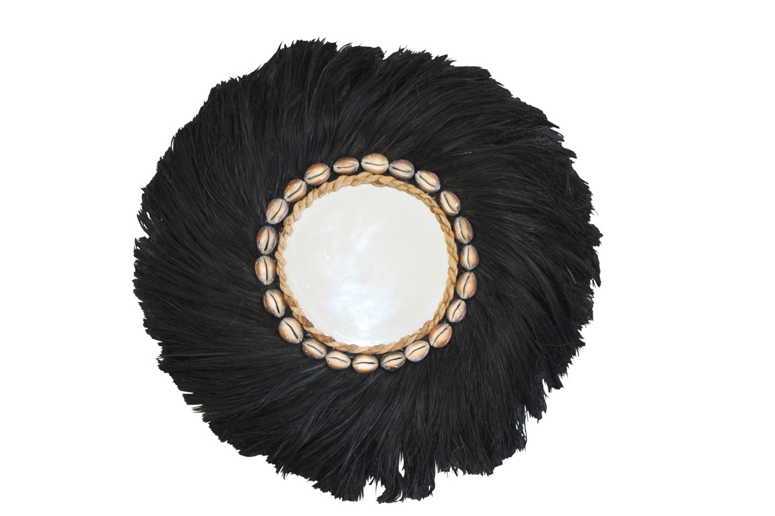 Sonomoa Sunrise Wall Mirror - Black Abaca Leaf