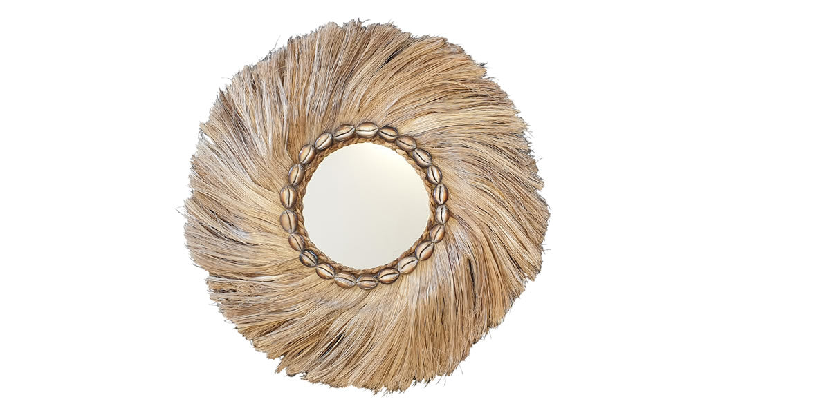 Sonomoa Sunrise Wall Mirror - Natural Abaca Leaf