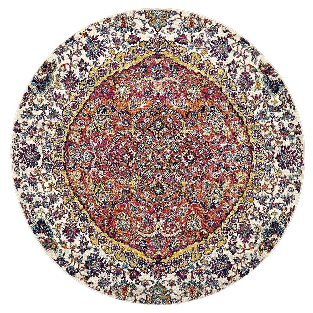 Rust Round Rug Melony Shelly Rust Round Rug