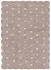 Meldon Rectangle Scalloped Kids Rug Mushroom Beige