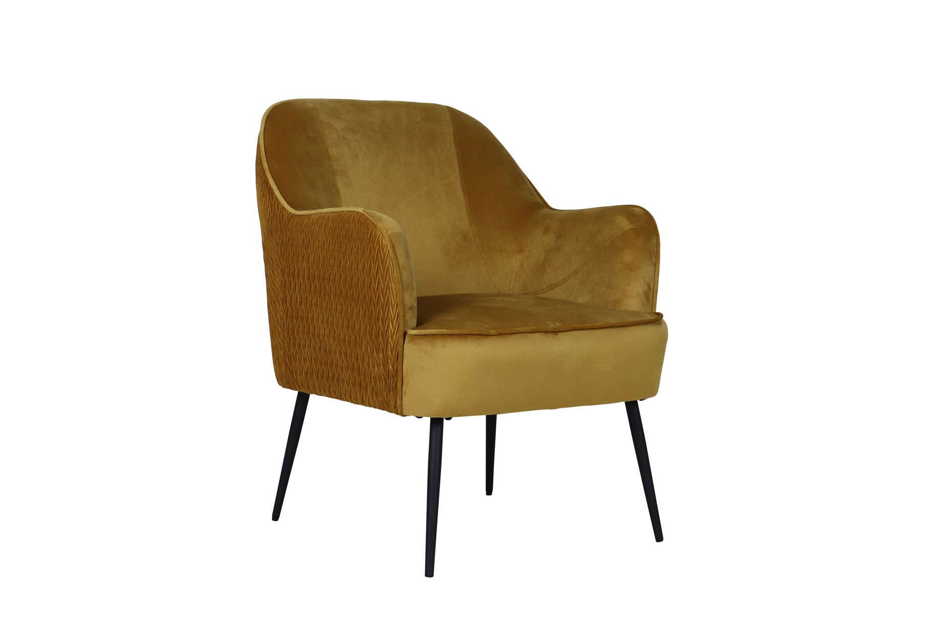 Mia Chair Harvest Velvet Quilted Back