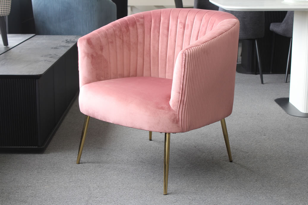 Perryn Chair - Pink Velvet
