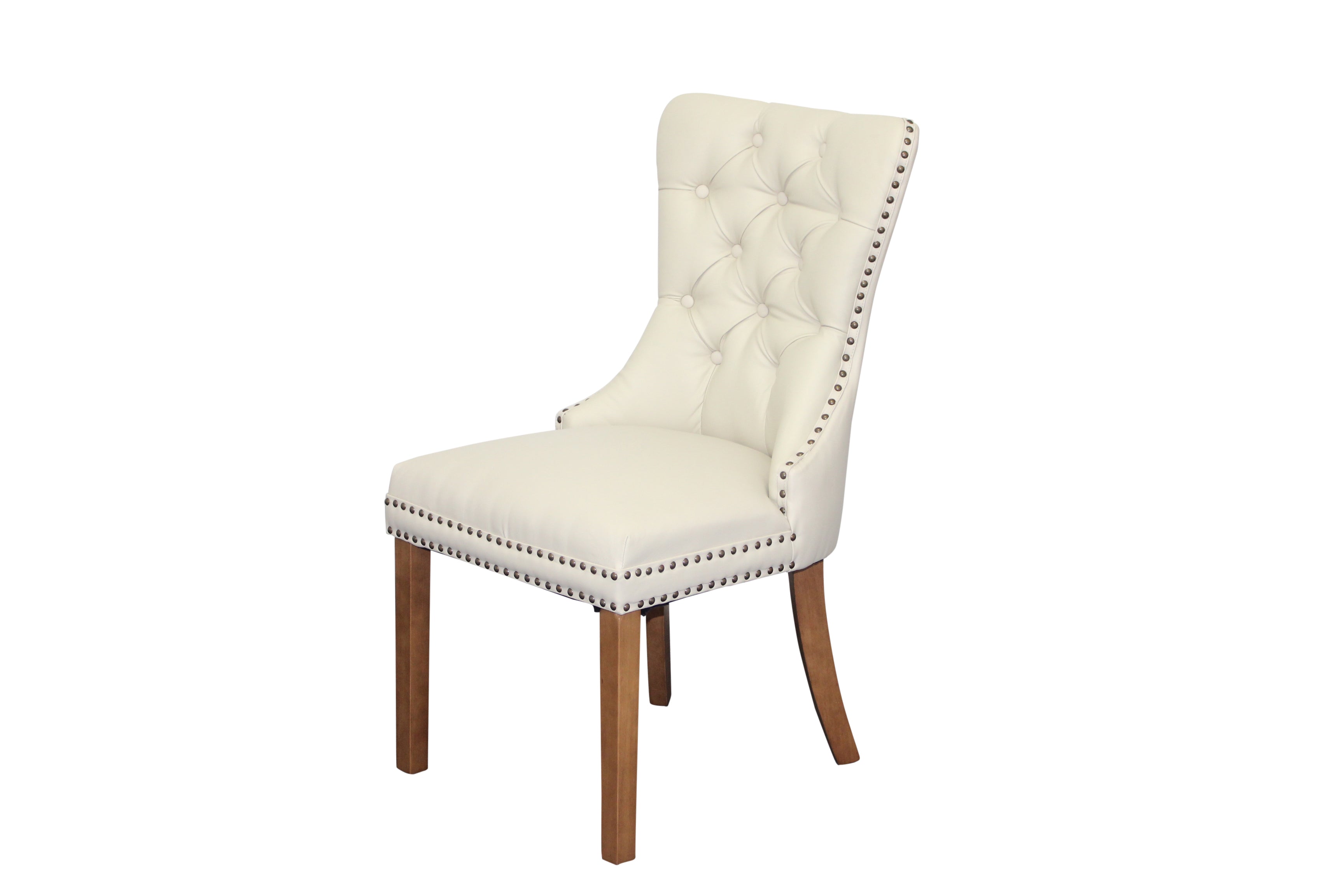 Elburz Dining Chair - Cream Faux Leather