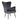 Mia Chair Seal Velvet Quilted Back