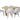 Melbyrne 7 Piece Dining Set - Natural with Zad Chair - Ivory Fabric