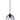 Pendant ES 40W Smokey Black Wine Glass Segmented/W Black Highlight OD 180 X H250mm