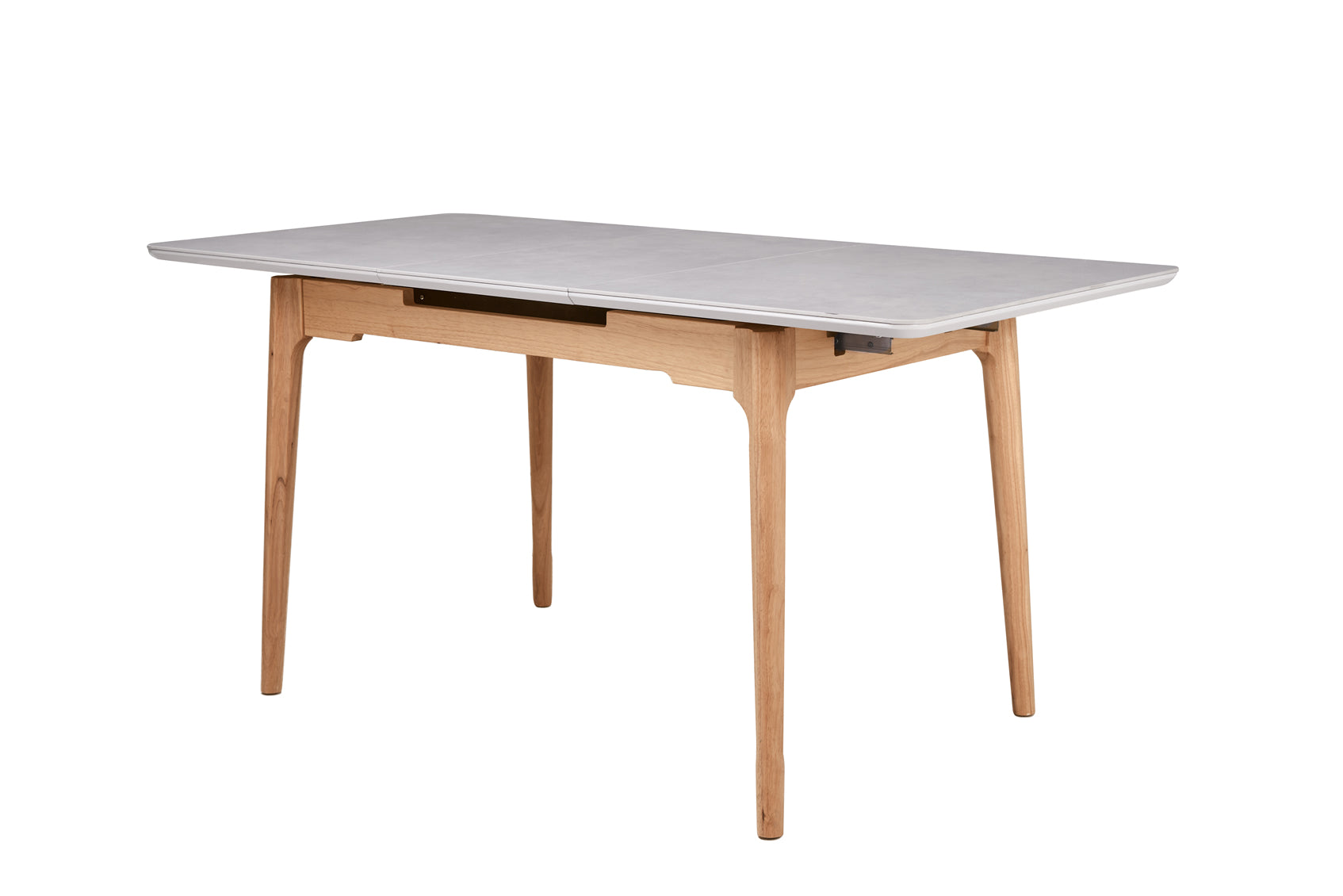 Nerine Extension Dining Table Light Grey Ceramic