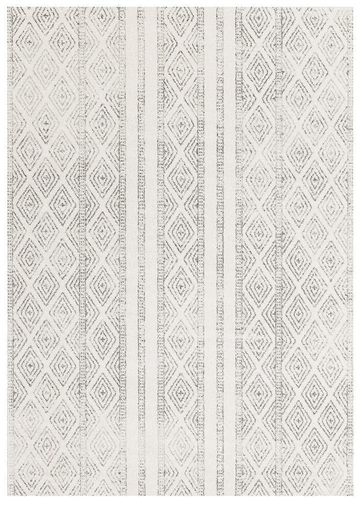 Odelle Salma White And Grey Tribal Rug
